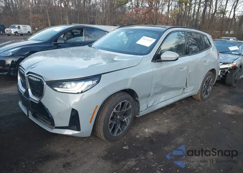 2025 BMW X3 30 xDrive из США, поврежденный, VIN 5UX53GP02S9135103